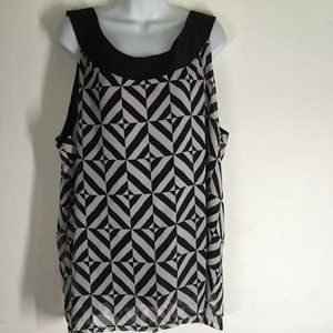 SIGNATURE Collection Sleeveless Geometric …